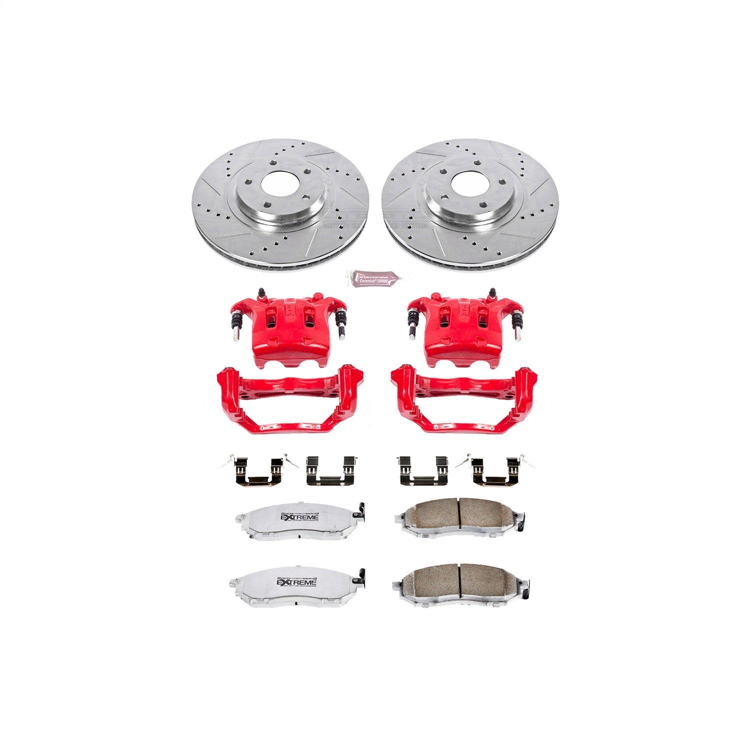 PowerStop Front Z26 Street Kit w/ Calipers | Nissan Murano (2011–2014) (KC5263-26)