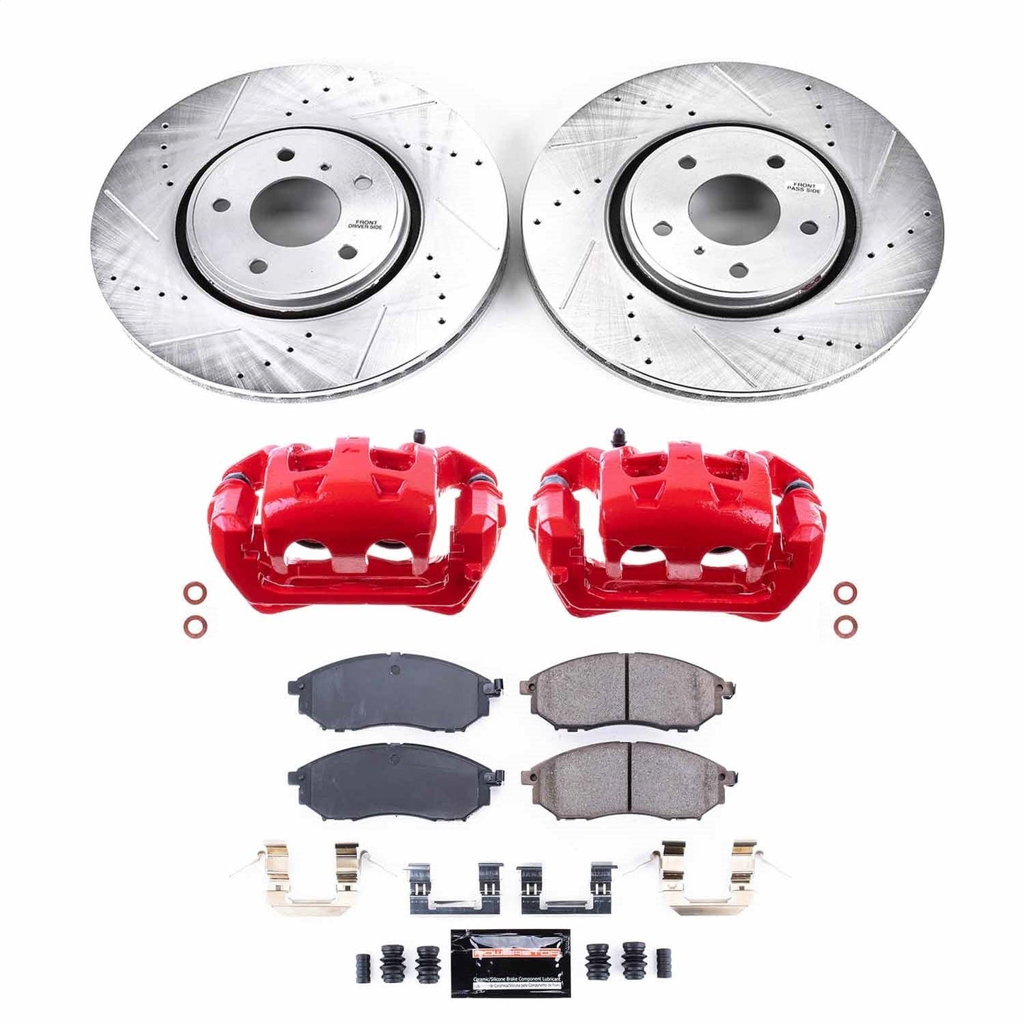PowerStop Front Z23 Evolution Kit w/ Calipers | Infiniti QX70 (2014) (KC5264)