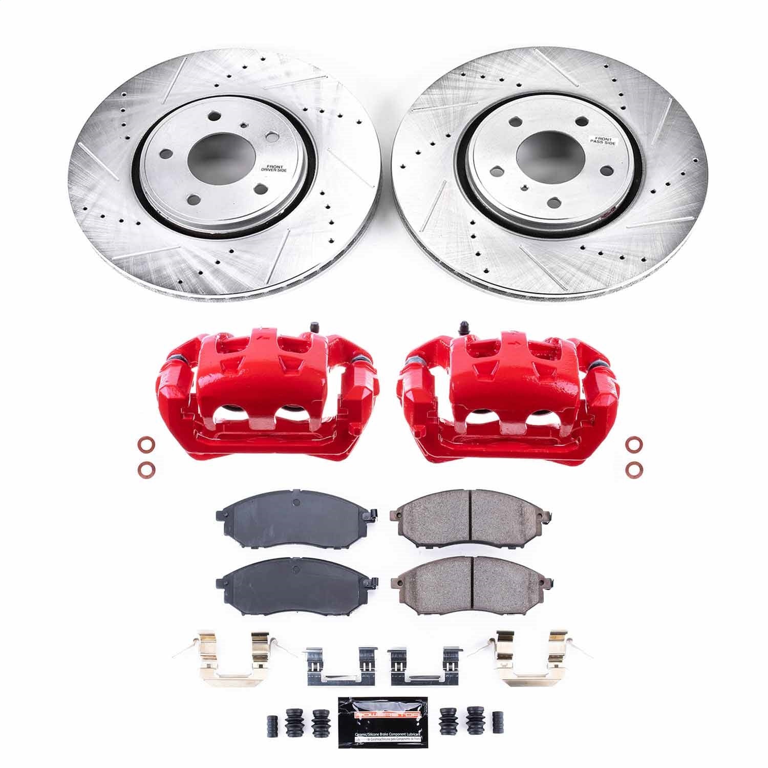 PowerStop Front Z23 Evolution Kit w/ Calipers | Infiniti QX70 (2014) (KC5264)