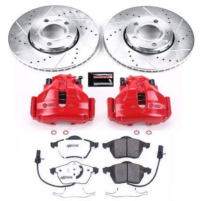PowerStop Front Z26 Street Warrior Brake Kit w/ Calipers | Audi A4 (1999–2001) (KC528-26)