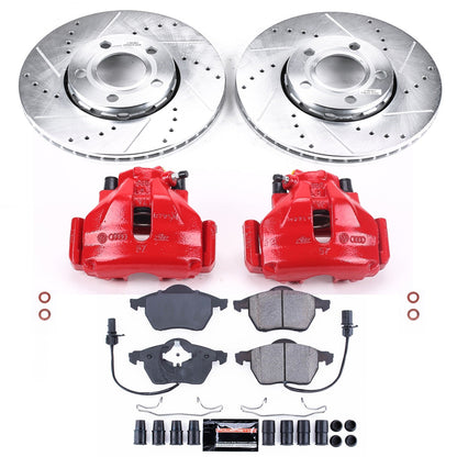 PowerStop Front Z23 Evolution Sport Brake Kit w/ Calipers | Audi A4 (1999–2001) (KC528)