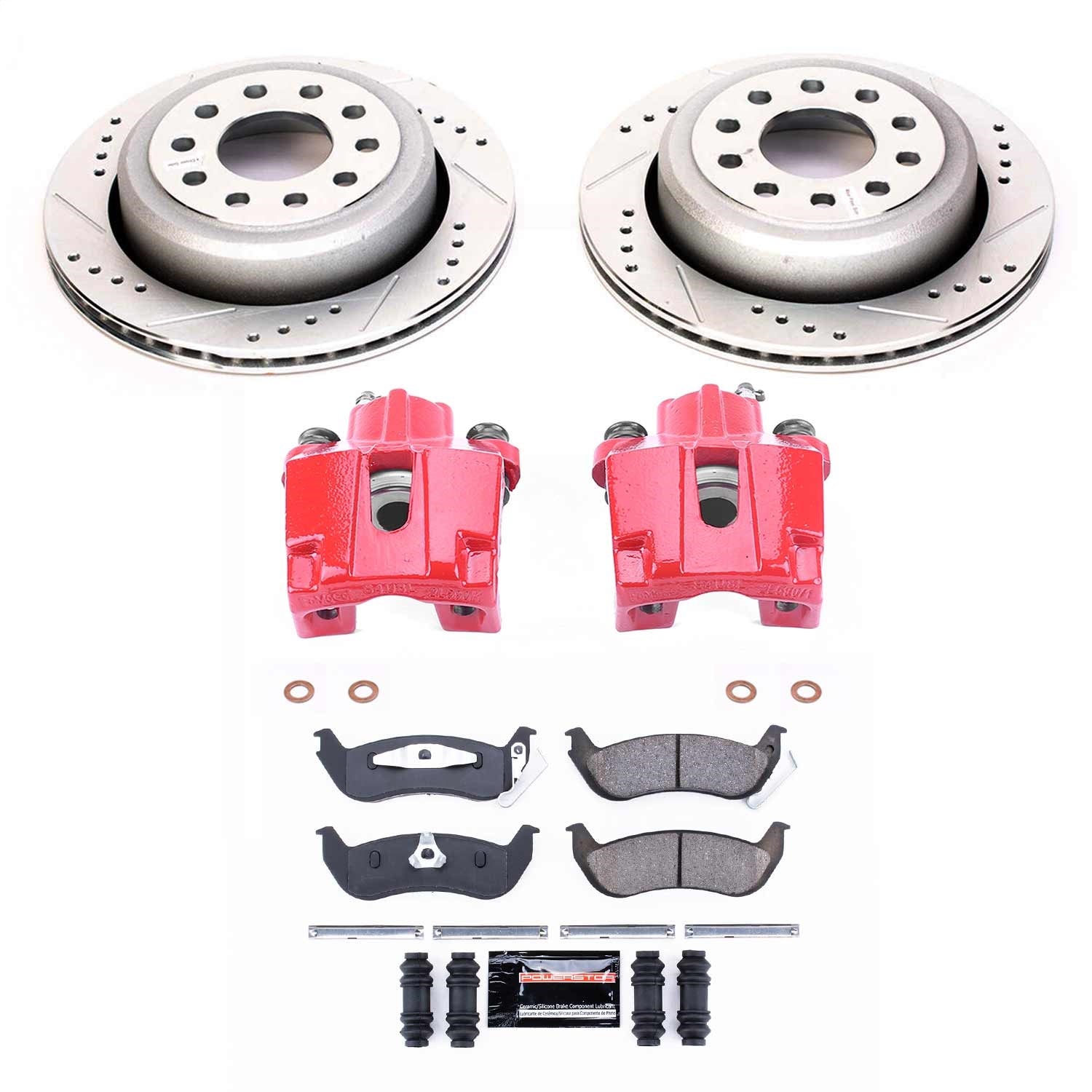 PowerStop Rear Z23 Evolution Sport Brake Kit w/ Calipers | Lincoln Town Car (2003–2011) (KC5293)