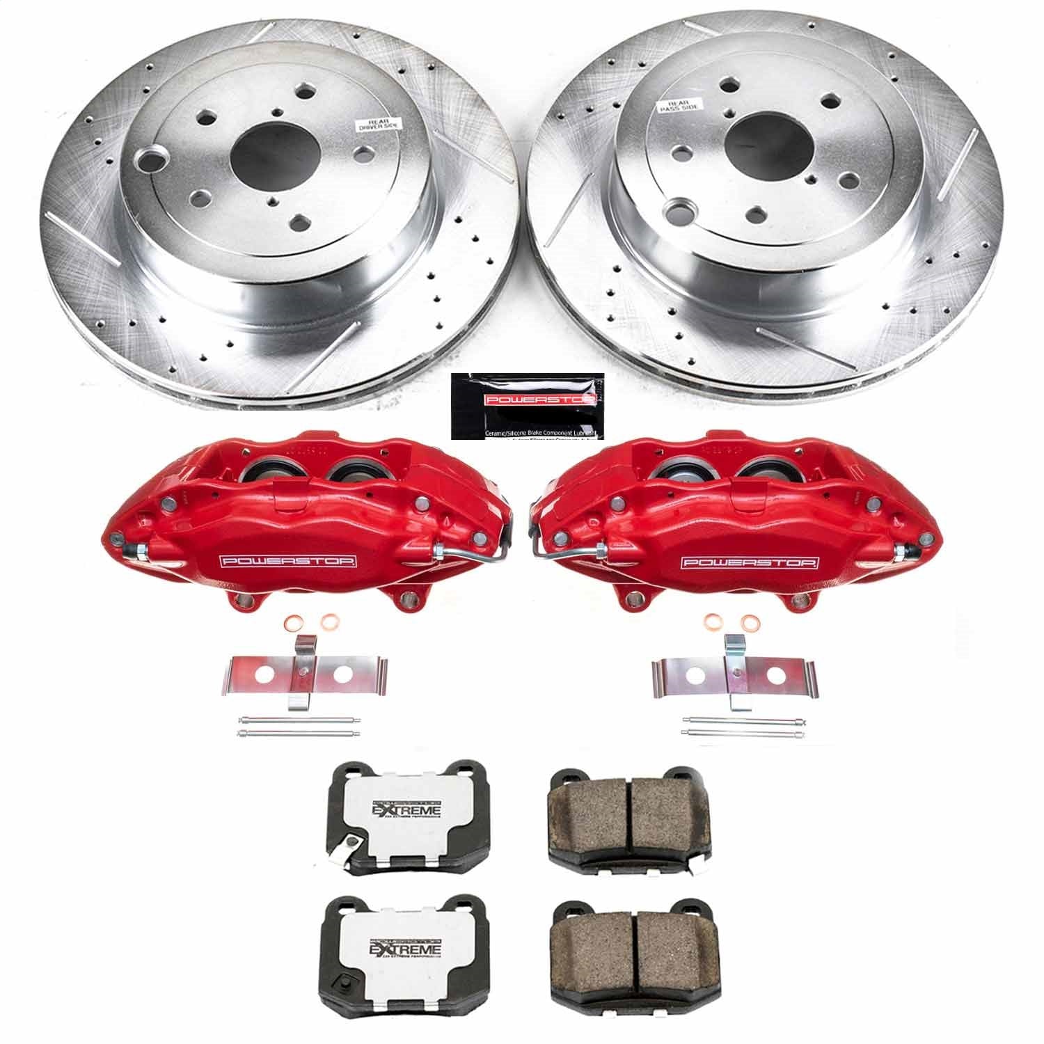 PowerStop Rear Z26 Street Warrior Brake Kit w/ Calipers | Subaru Impreza (2008–2014) (KC5305-26)