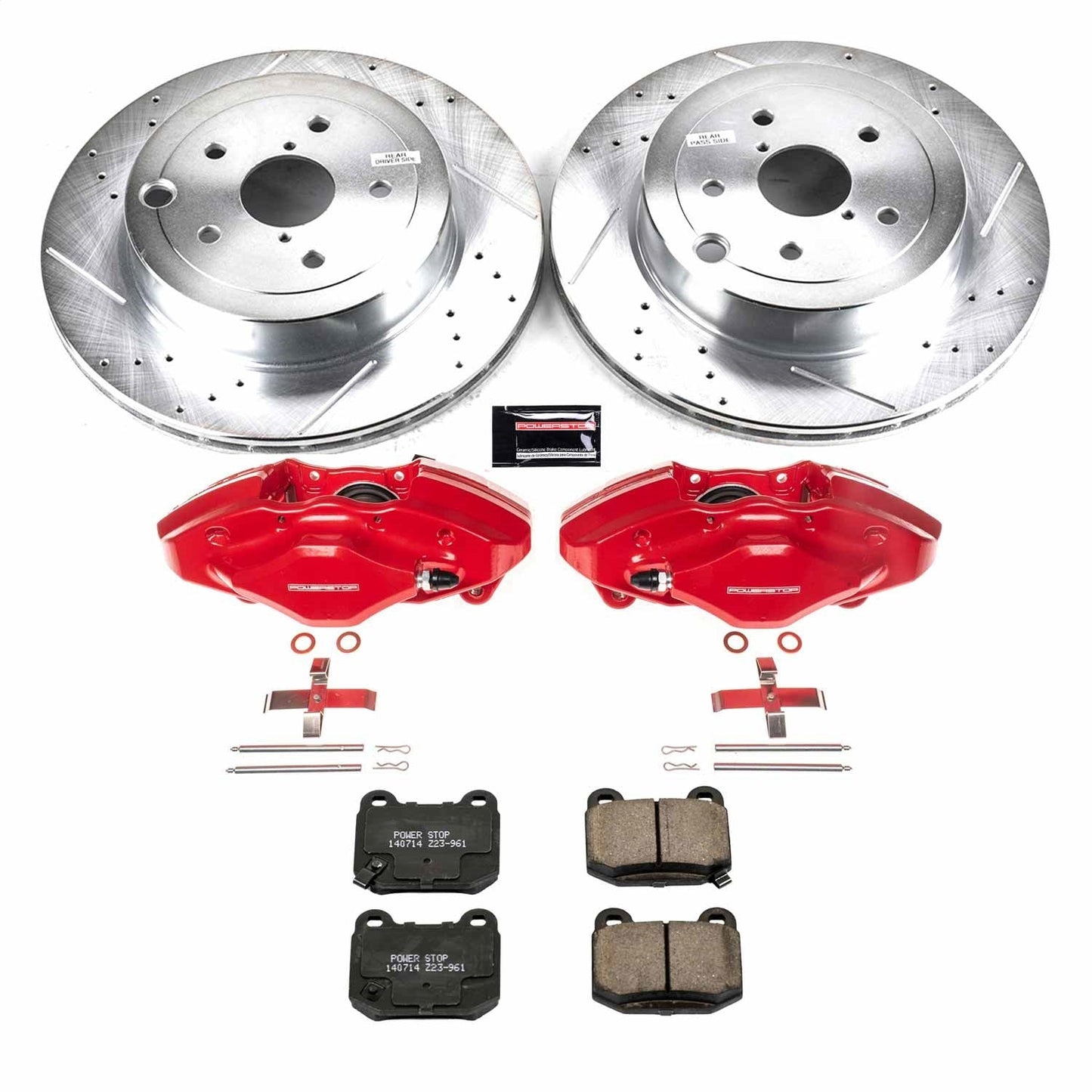 PowerStop Rear Z23 Evolution Sport Brake Kit w/Calipers | Subaru Impreza (2008–2014) (KC5305)