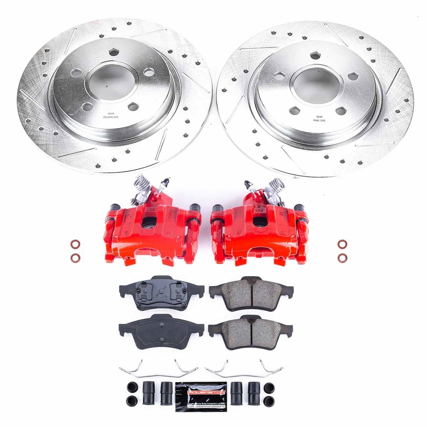 PowerStop Rear Z23 Evolution Sport Brake Kit w/ Calipers | Volvo S40 (2004–2005) (KC5309A)