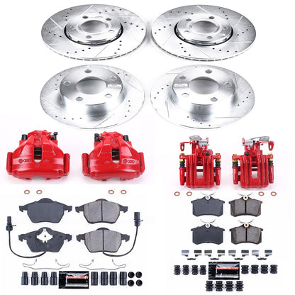 PowerStop Front & Rear Z23 Evolution Sport Brake Kit w/ Calipers | Audi A6 Quattro (1998–2001) (KC532)