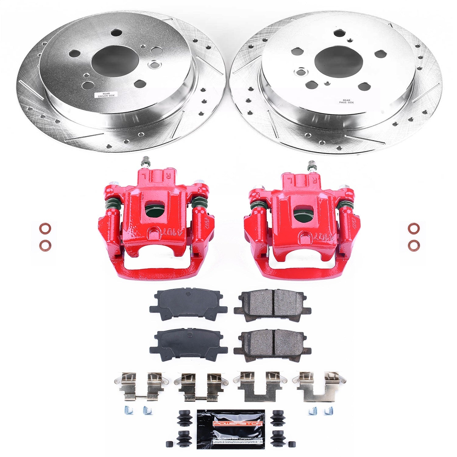 PowerStop Rear Z23 Evolution Sport Brake Kit w/ Calipers | Lexus RX330 (2004–2006) (KC5333A)
