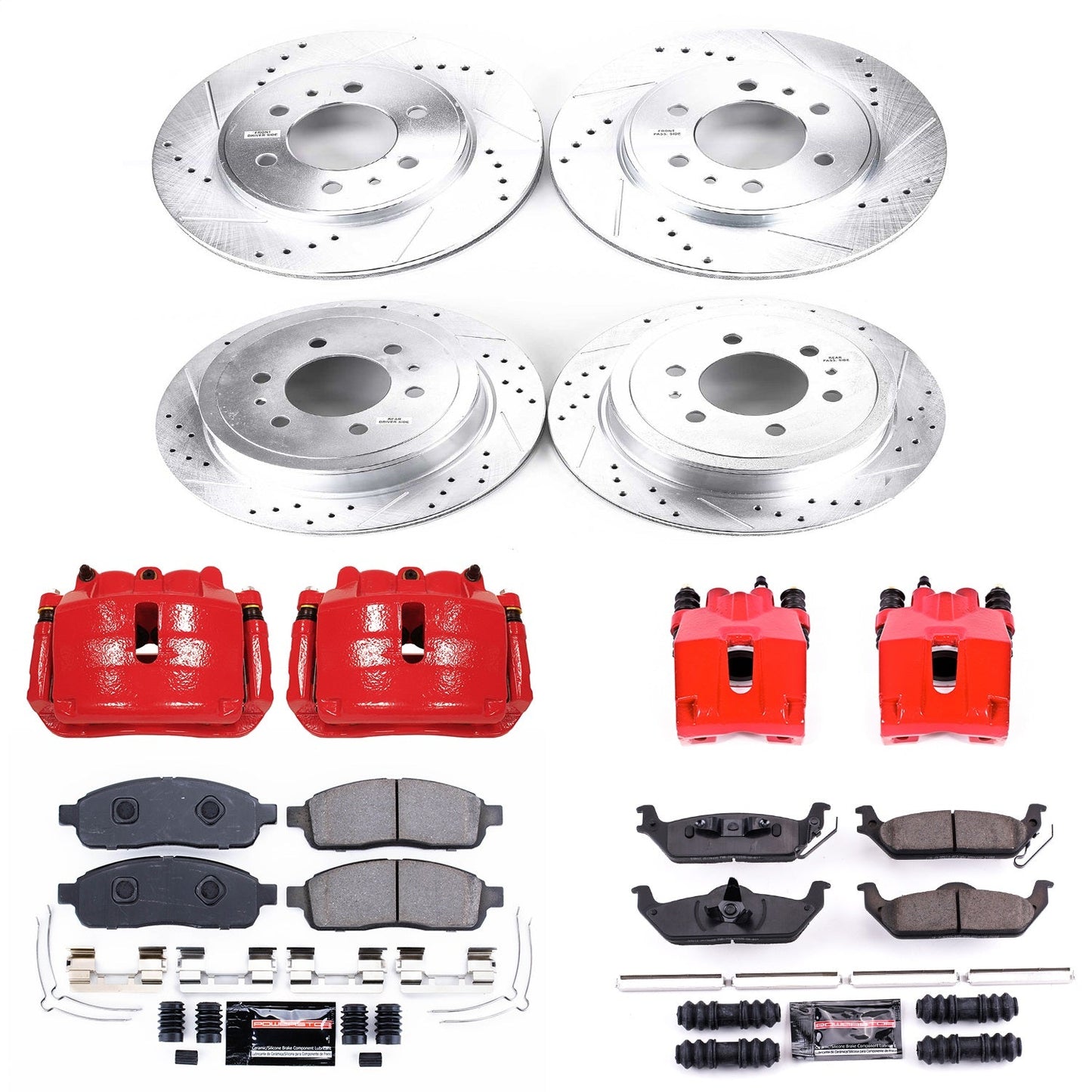 PowerStop Front & Rear Z23 Evolution Sport Brake Kit w/ Calipers | Ford F-150 (2009) (KC5335)
