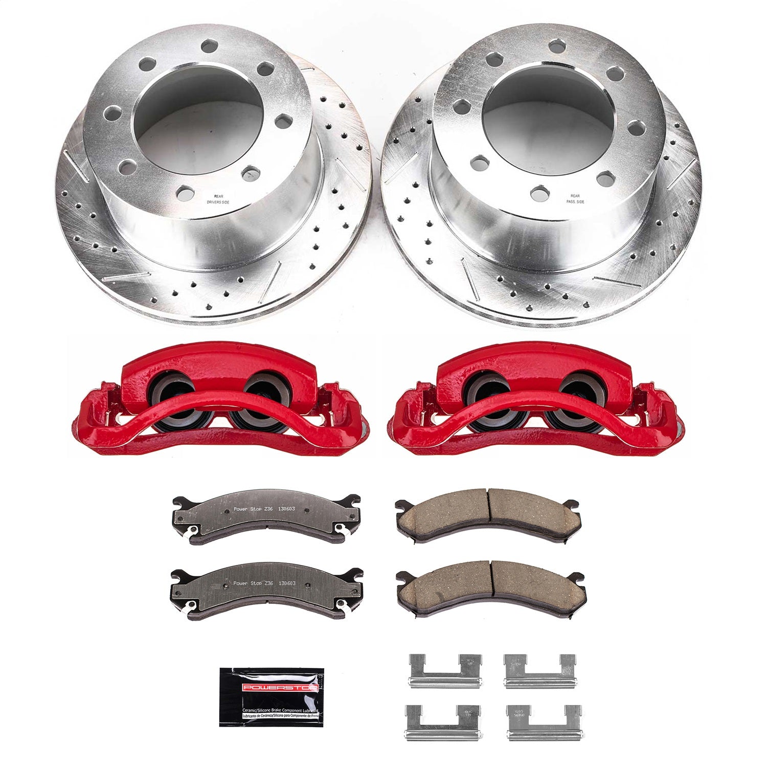 PowerStop Rear Z36 Truck & Tow Kit w/ Calipers | GMC Sierra 3500 HD (2007–2010) (KC5337-36)