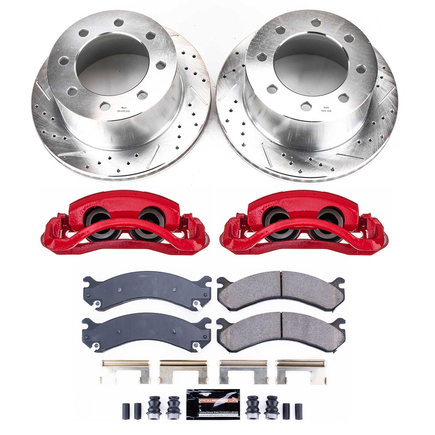 PowerStop Rear Z23 Evolution Kit w/ Calipers | Chevrolet Silverado 3500 (2001–2006) (KC5337)