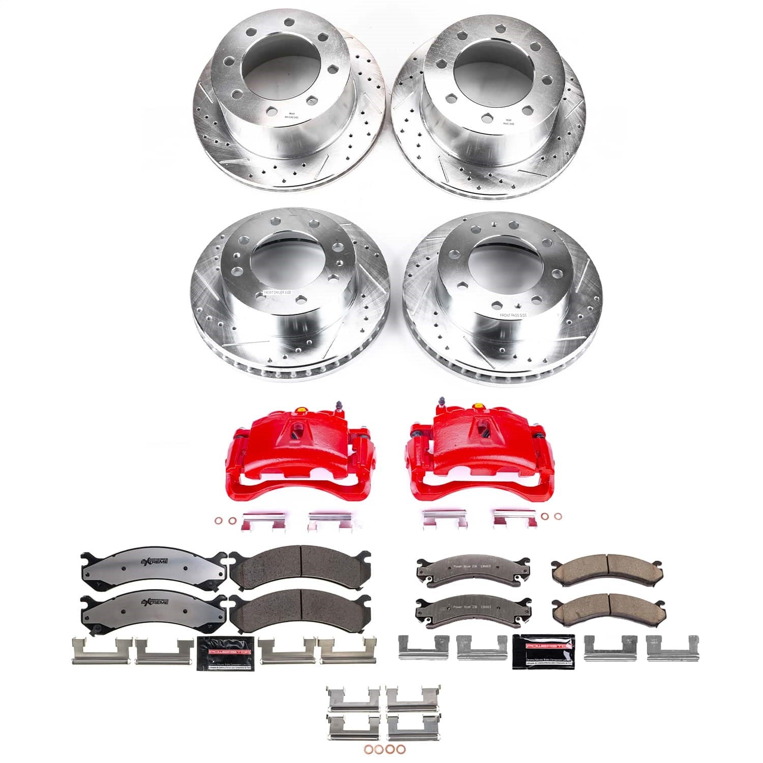 PowerStop Front and Rear Z36 Truck & Tow Kit w/ Calipers | GMC Sierra 3500 HD (2007–2010) (KC5338-36)