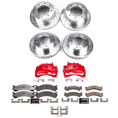 PowerStop Front and Rear Z36 Truck & Tow Kit w/ Calipers | GMC Sierra 3500 HD (2007–2010) (KC5338-36)