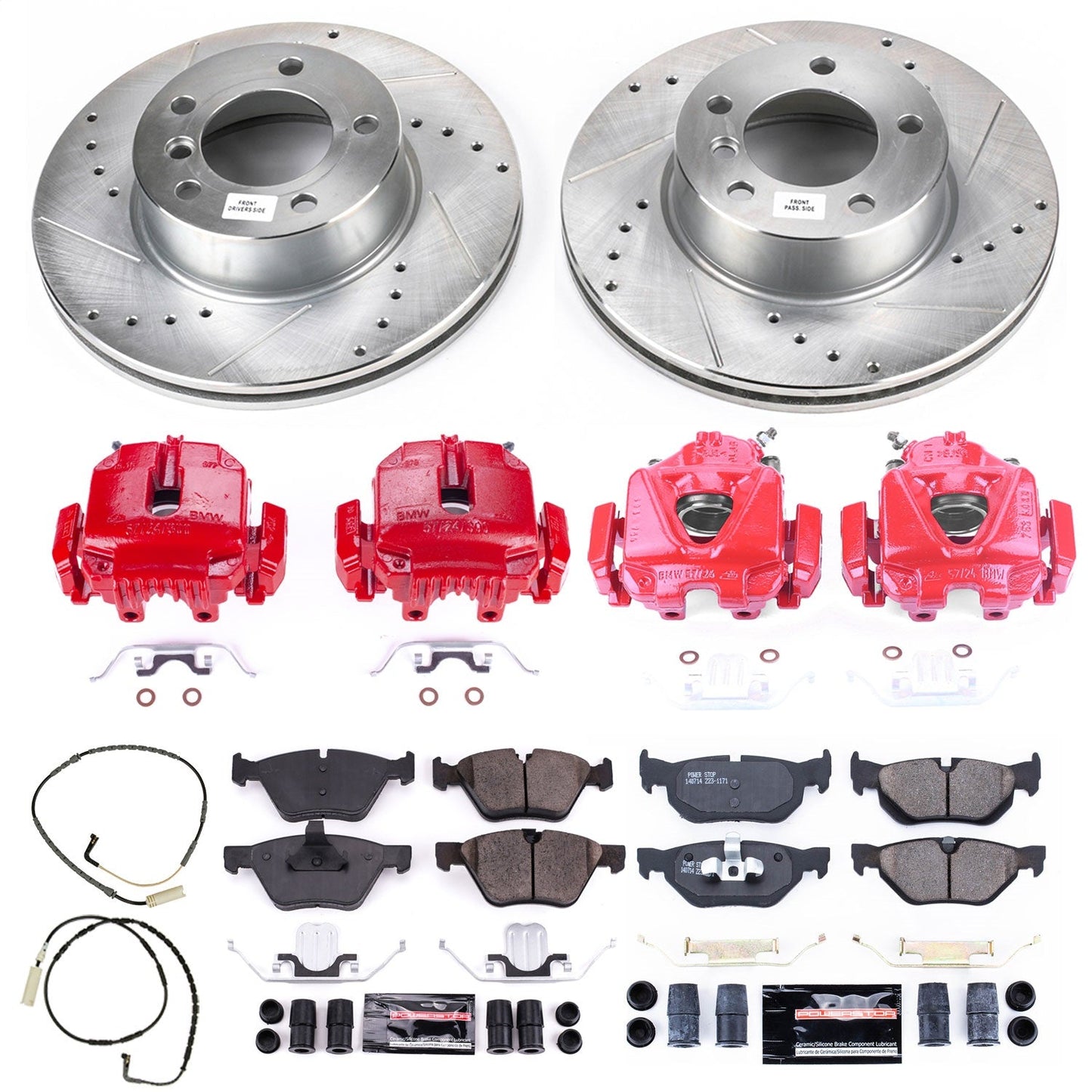 PowerStop Front & Rear Z23 Evolution Sport Brake Kit w/ Calipers | BMW 325xi (2006) (KC5357)