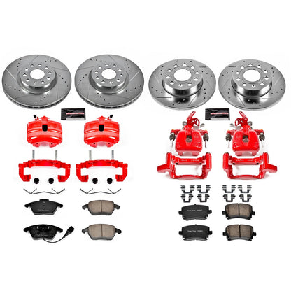 PowerStop Front & Rear Z23 Evolution Sport Brake Kit w/ Calipers | Audi A3 (2008) (KC5363)