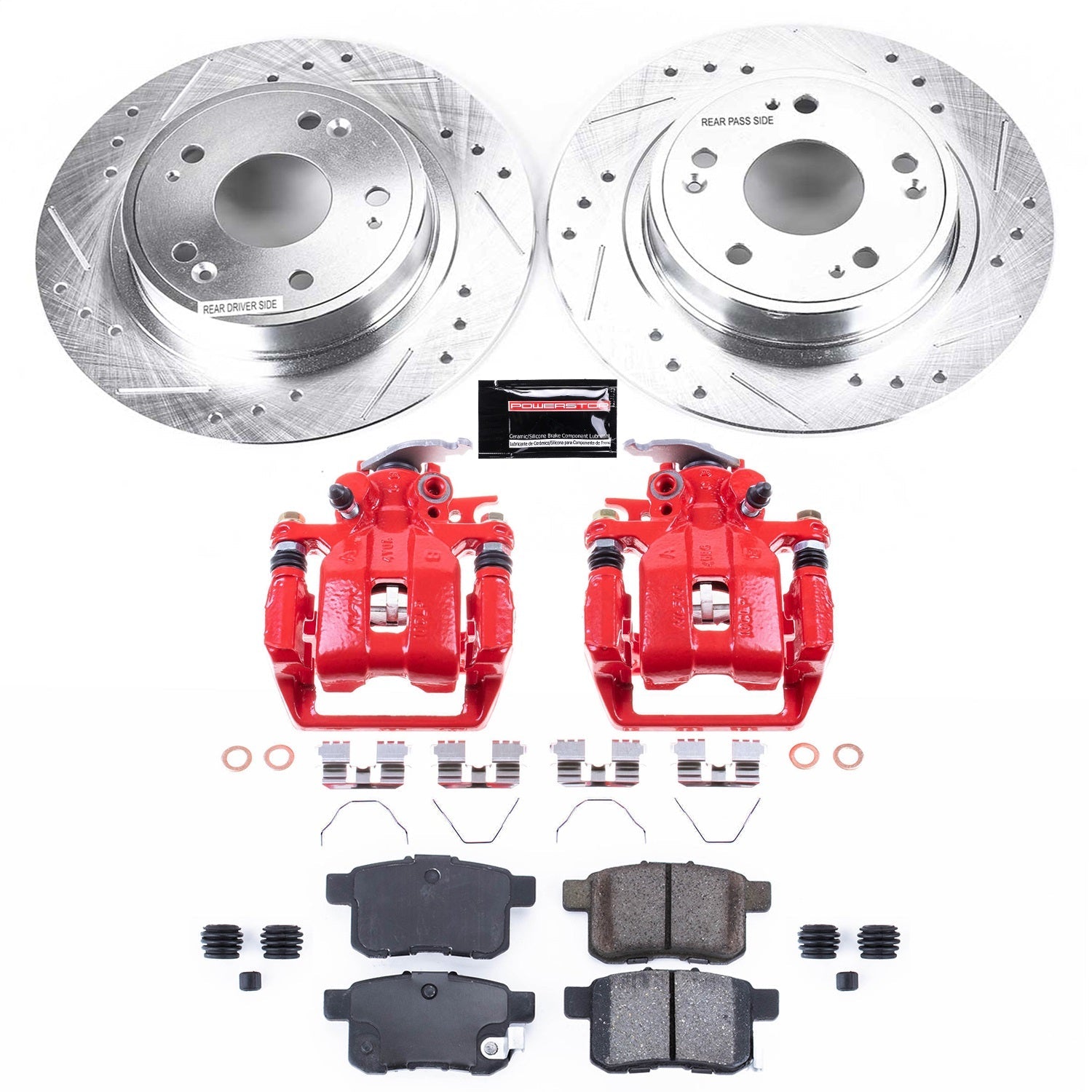 PowerStop Rear Z23 Evolution Sport Brake Kit w/ Calipers | Honda Accord 2013–2017 (KC5368A)