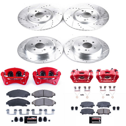 PowerStop Front & Rear Z23 Evolution Sport Brake Kit w/ Calipers | Honda Pilot (2009–2011) (KC5369A)