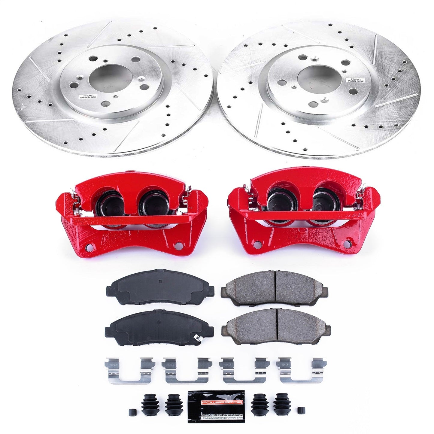 PowerStop Front Z23 Evolution Sport Brake Kit w/ Calipers | Honda Pilot (2009–2015) (KC5370A)