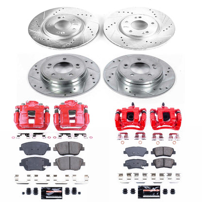 PowerStop Front & Rear Z23 Evolution Sport Brake Kit w/ Calipers | Hyundai Sonata (2010–2015) (KC5376)