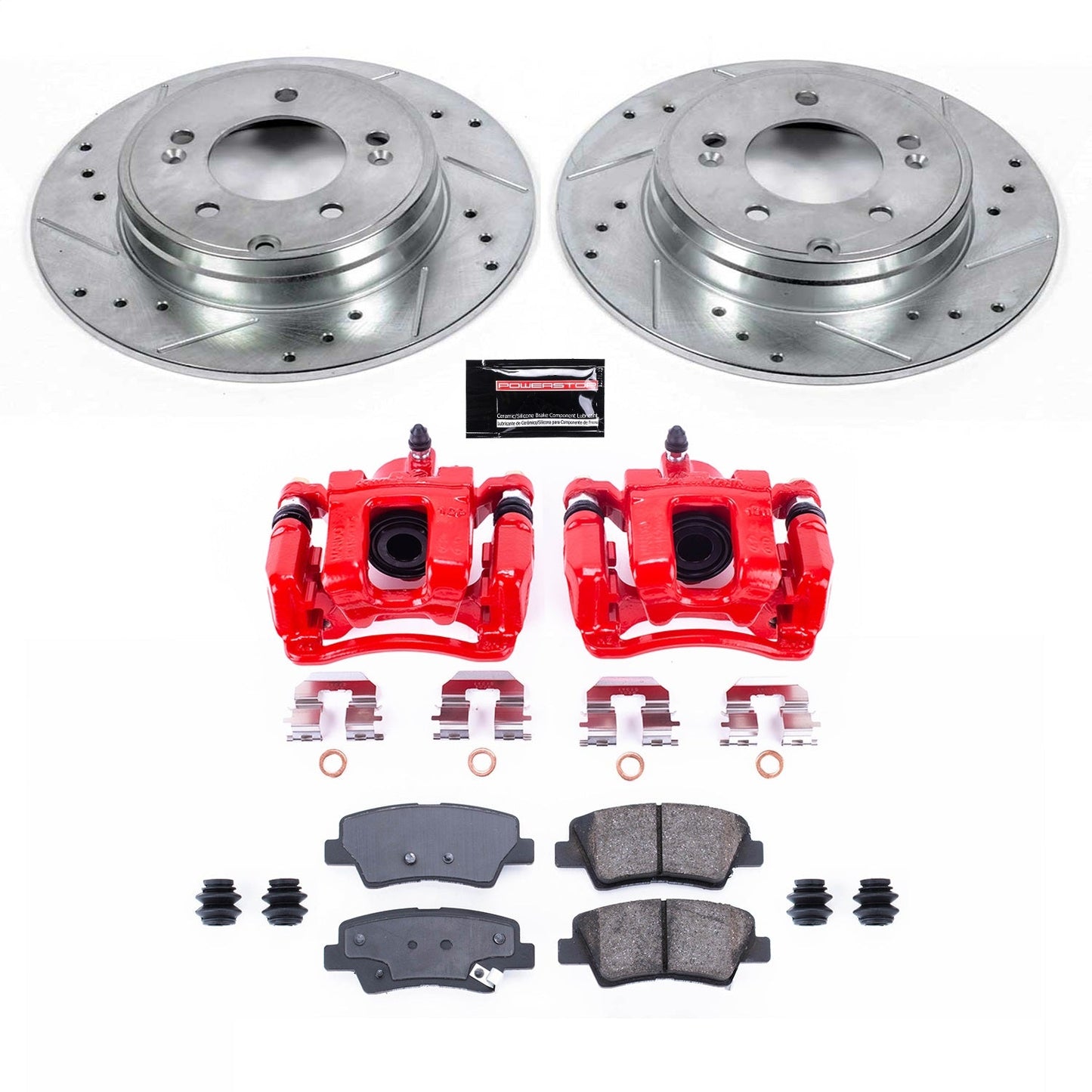 PowerStop Rear Z23 Evolution Sport Brake Kit w/ Calipers | Hyundai Sonata (2010–2015) (KC5381)