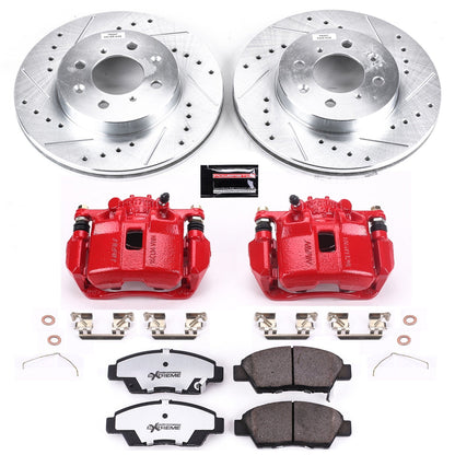 PowerStop Front Z26 Street Warrior Brake Kit w/ Calipers | Honda Fit (2009–2014) (KC5382-26)