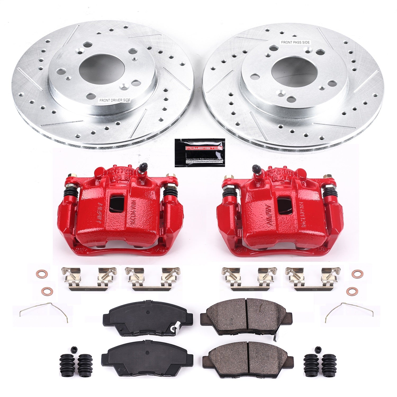 PowerStop Front Z23 Evolution Sport Brake Kit w/ Calipers | Honda CR-Z (2011–2015) (KC5400)
