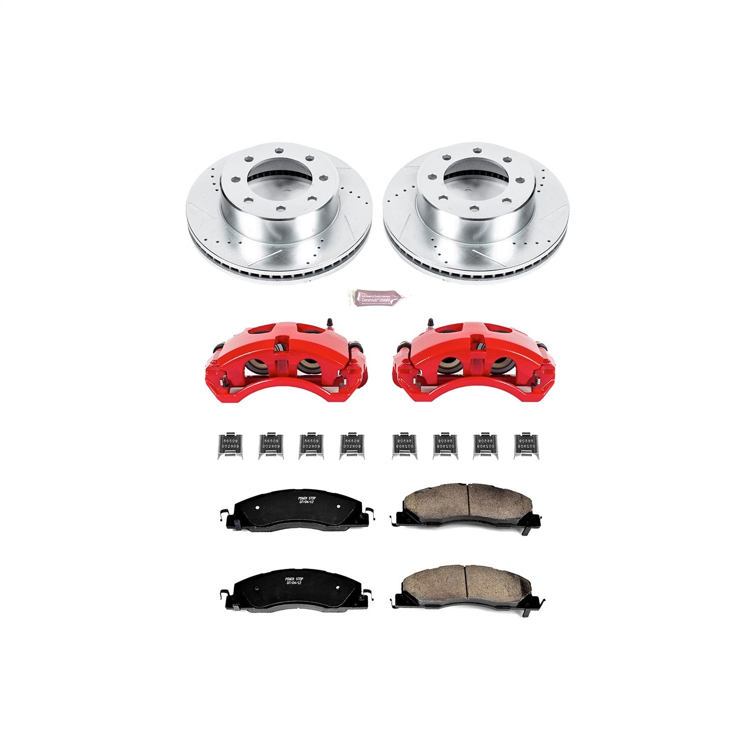 PowerStop Front Z23 Evolution Kit w/ Calipers | Dodge Ram 2500 (2009–2010) (KC5411)