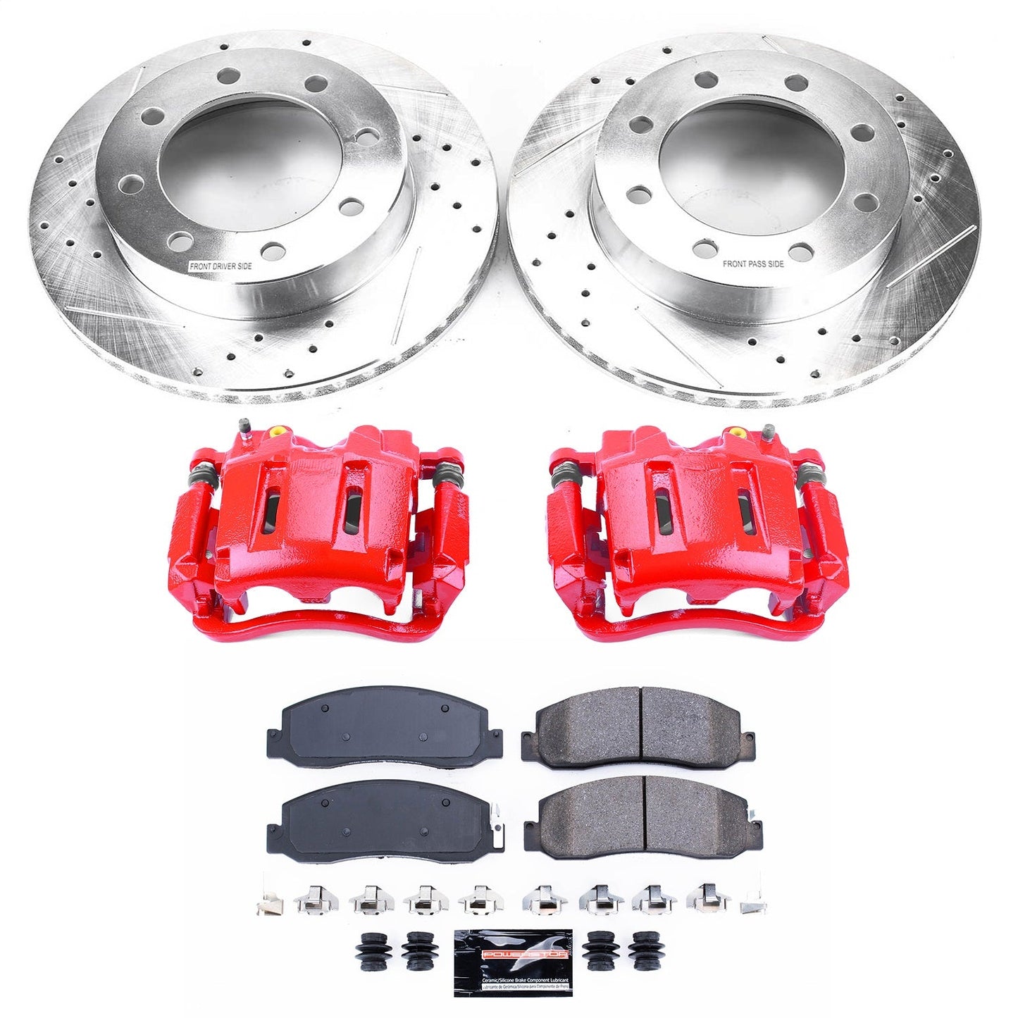 PowerStop Front Z23 Evolution Brake Kit w/ Calipers | Ford F-350 Super Duty (10-11) (KC5412)