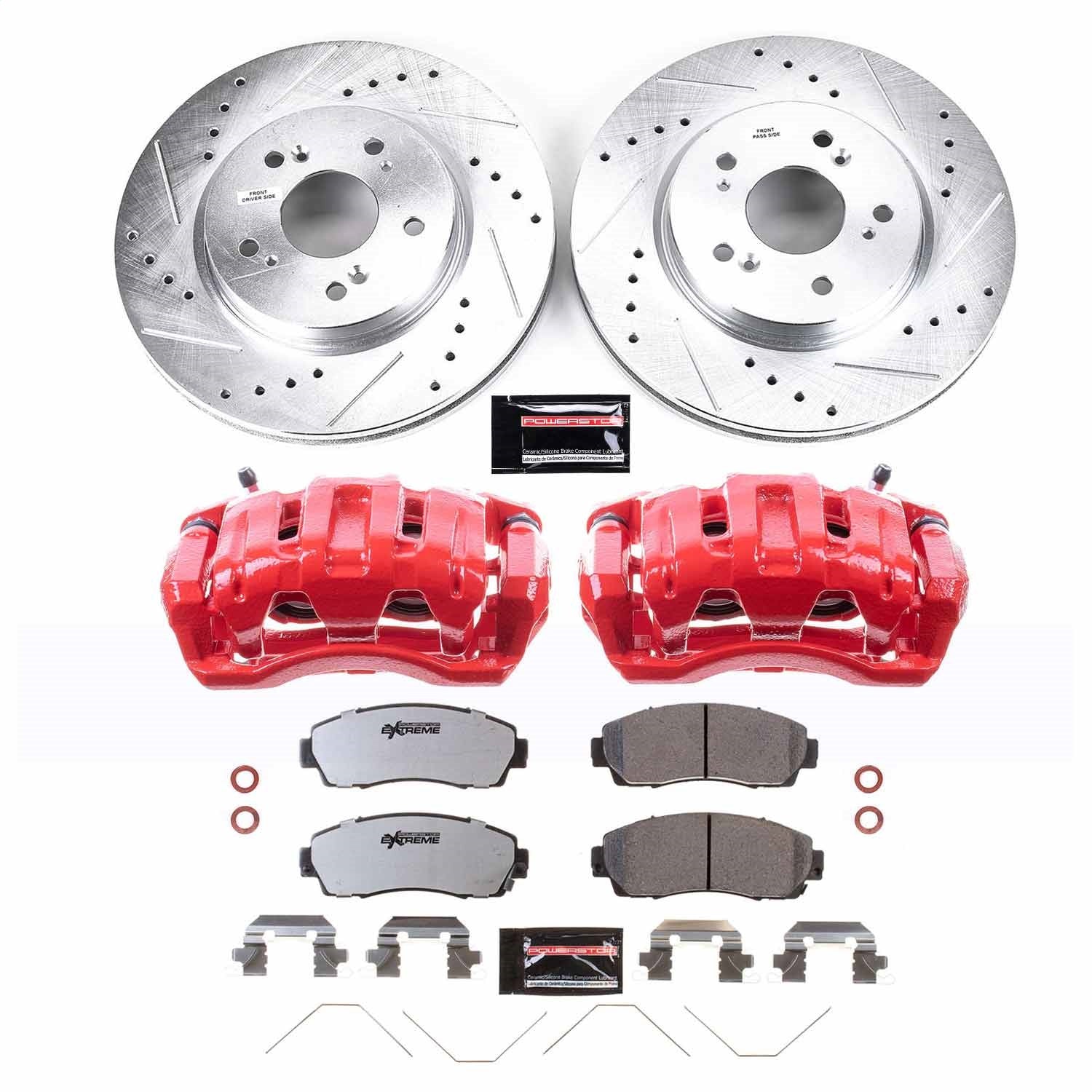PowerStop Front Z26 Street Kit w/ Calipers | Honda Accord Crosstour 2011 (KC5432-26)