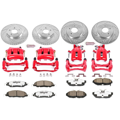 PowerStop Front & Rear Z26 Street Warrior Brake Kit w/ Calipers | Ford Mustang (11-14) (KC5450-26)