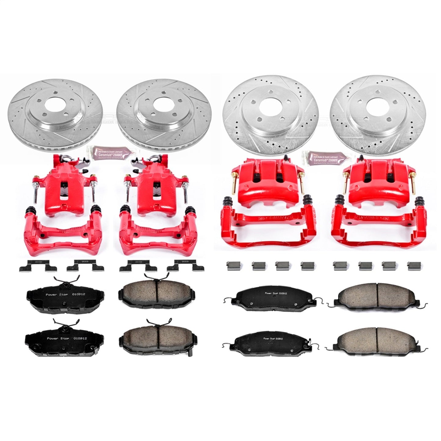 PowerStop Front & Rear Z23 Evolution Sport Brake Kit w/ Calipers | Ford Mustang (11-14) (KC5450)