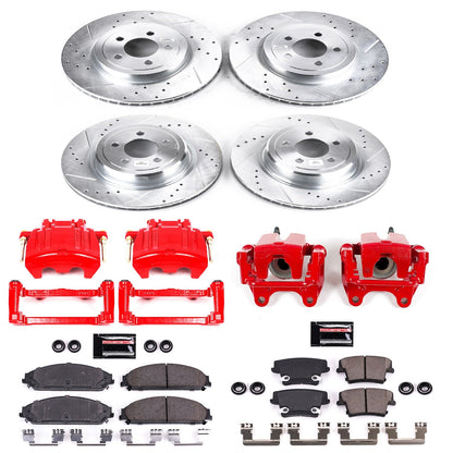 PowerStop Front & Rear Z23 Evolution Sport Brake Kit w/ Calipers | Dodge Charger (2006–2011) (KC5457)