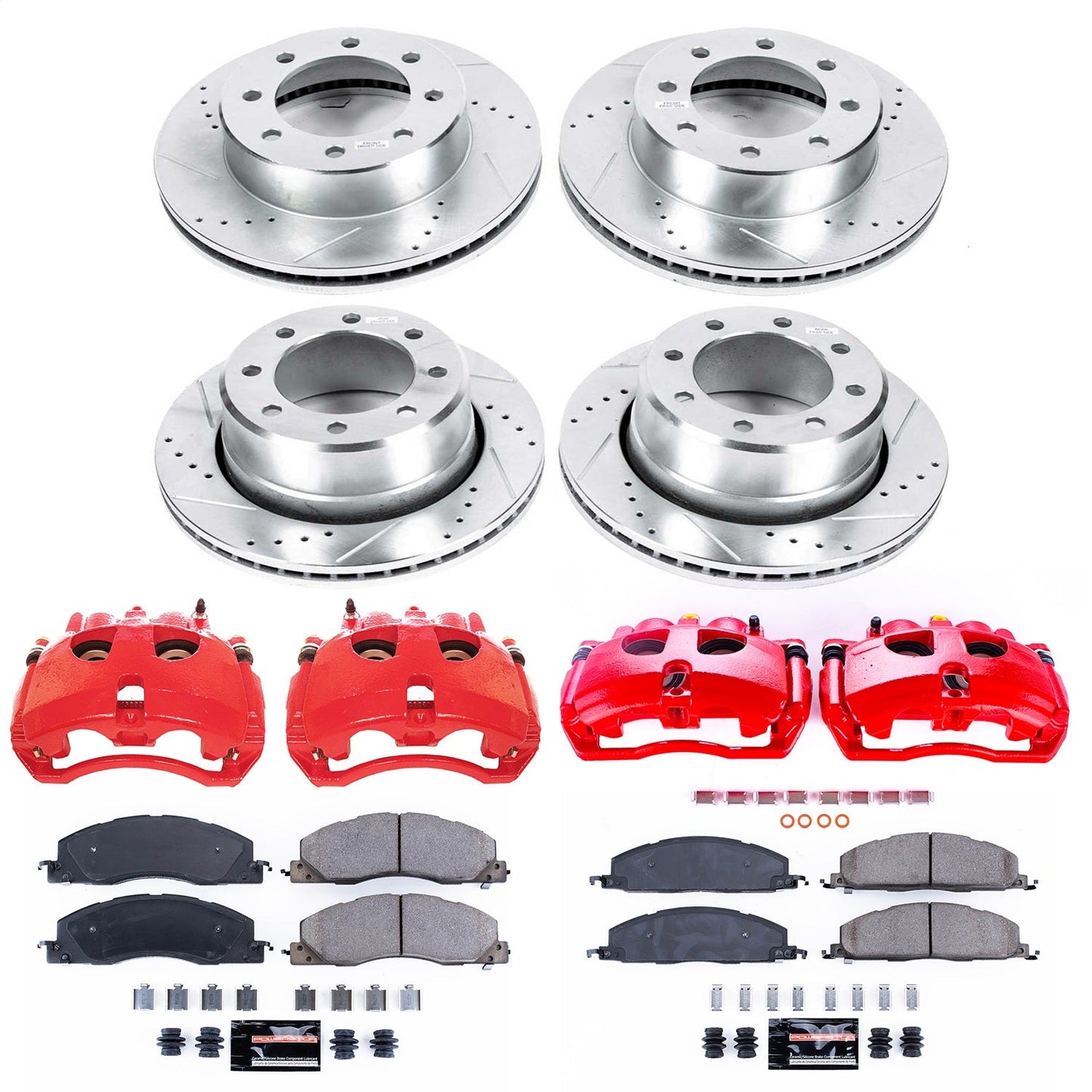 PowerStop Front & Rear Z23 Evolution Kit w/ Calipers | Dodge Ram 3500 (2009–2010) (KC5458A)