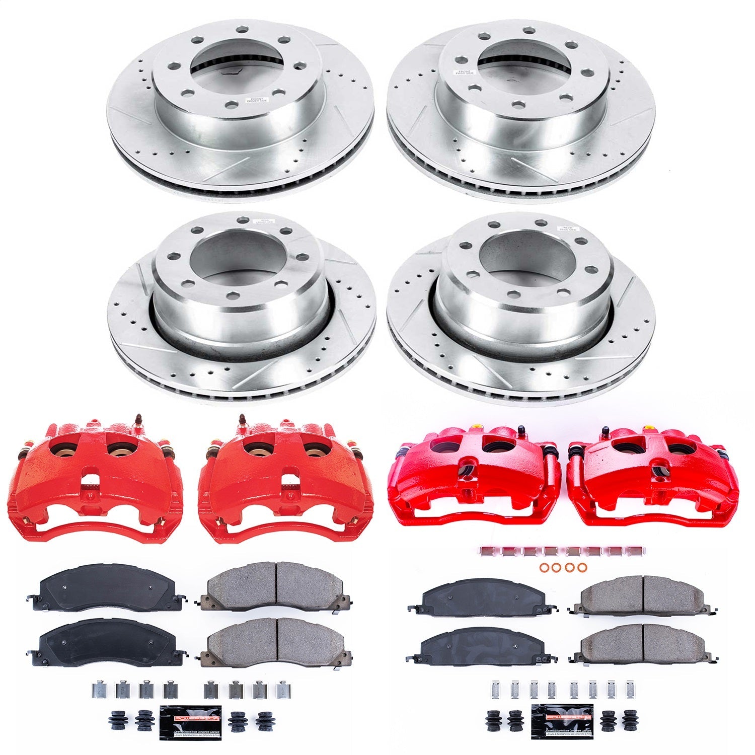 PowerStop Front & Rear Z23 Evolution Kit w/ Calipers | Dodge Ram 3500 (2009–2010) (KC5458A)