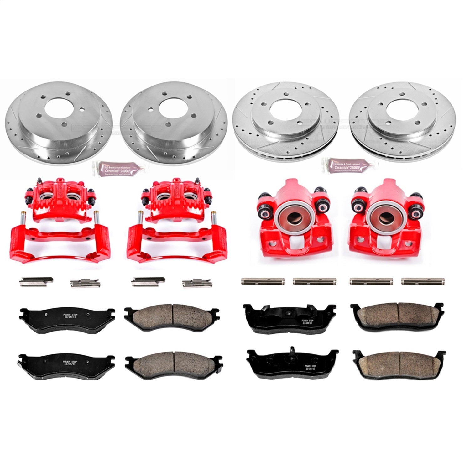 PowerStop Front & Rear Z23 Evolution Sport Brake Kit w/ Calipers | Ford Expedition (00-02) (KC5461)