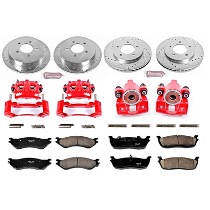 PowerStop Front & Rear Z23 Evolution Sport Brake Kit w/ Calipers | Ford Expedition (00-02) (KC5461)