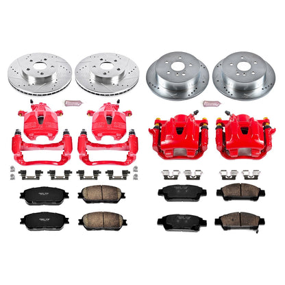 PowerStop Front & Rear Z23 Evolution Sport Brake Kit w/ Calipers | Toyota Sienna (2004–2010) (KC5476)