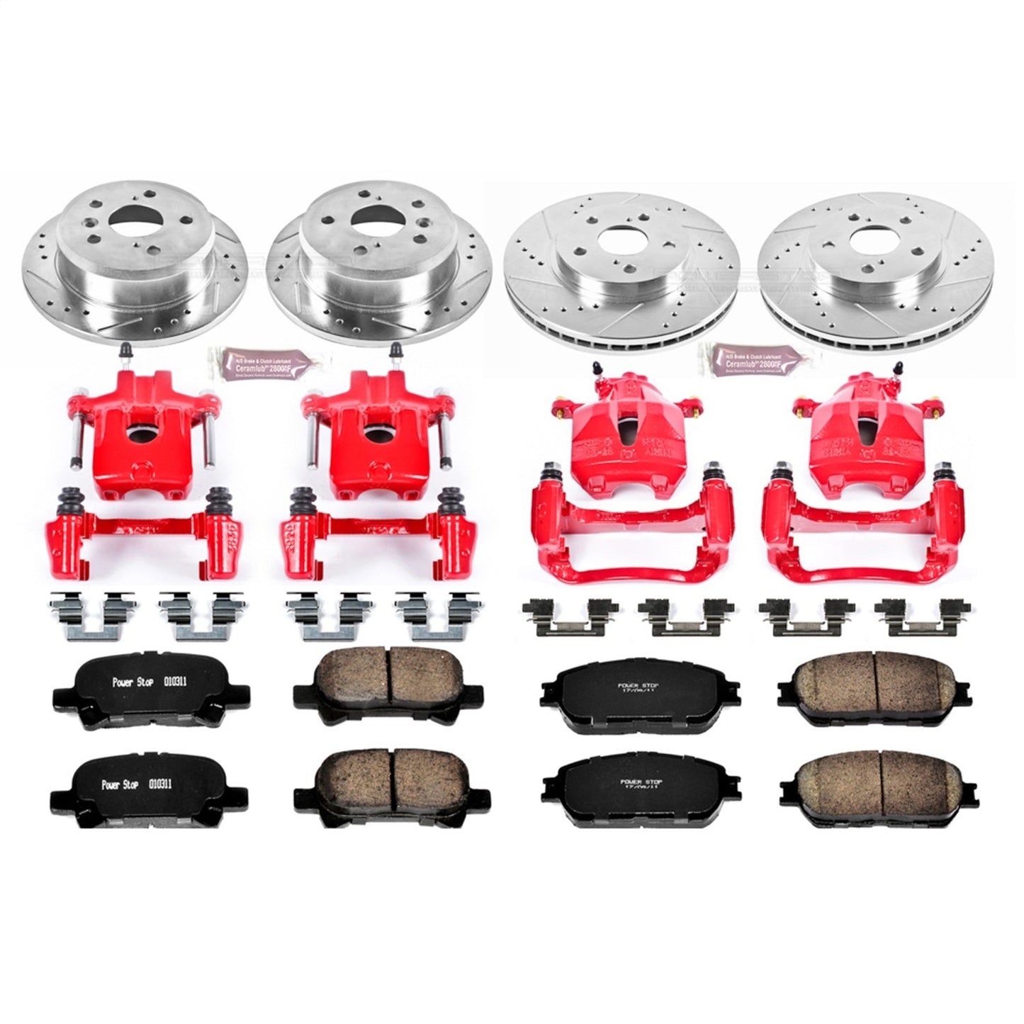 PowerStop Front & Rear Z23 Evolution Sport Brake Kit w/ Calipers | Toyota Avalon (05-07) (KC5482)