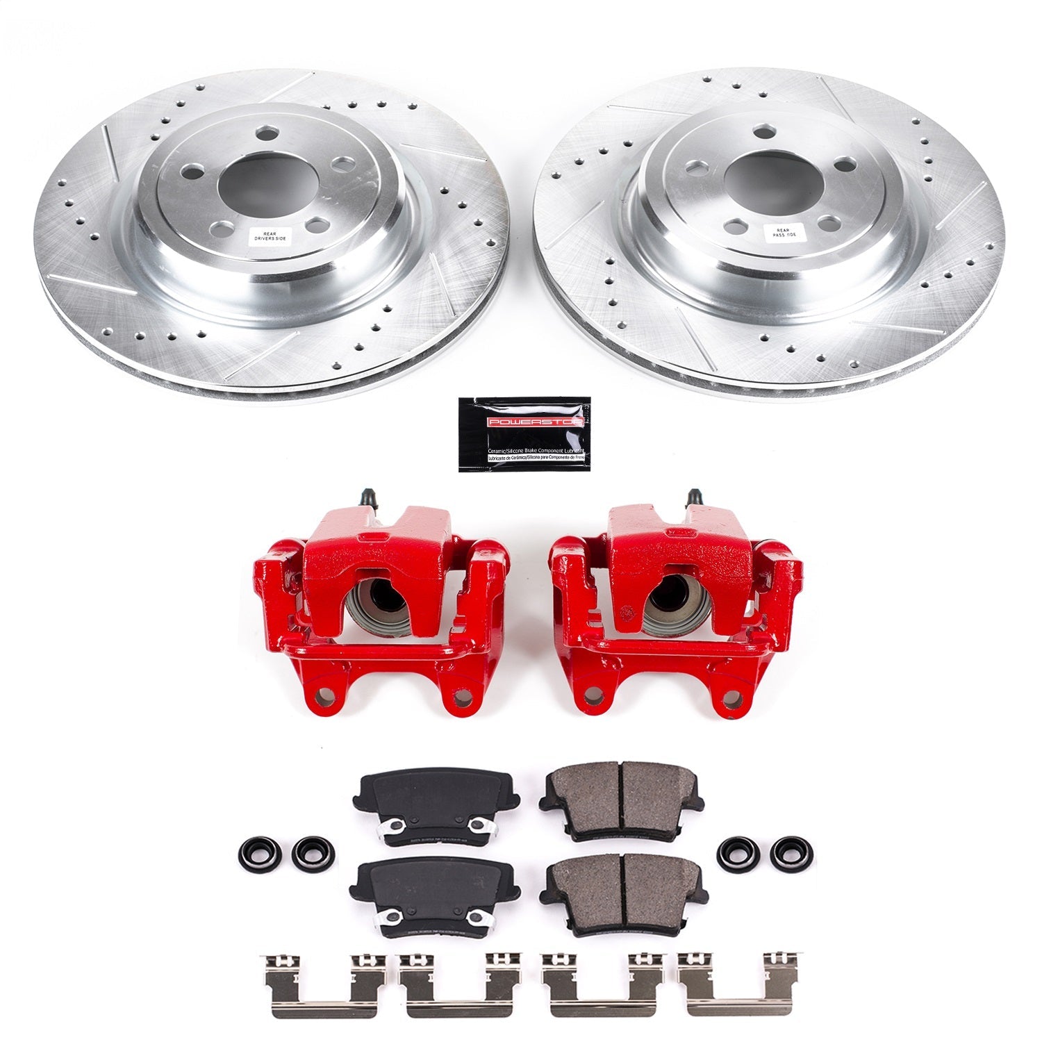 PowerStop Rear Z23 Evolution Sport Brake Kit w/ Calipers | Dodge Charger (2006–2014) (KC5486)