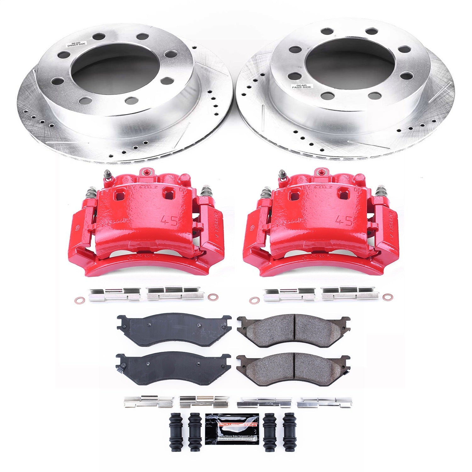 PowerStop Rear Z23 Evolution Sport Brake Kit w/ Calipers | Dodge Ram 2500 (2001–2002) (KC5489)