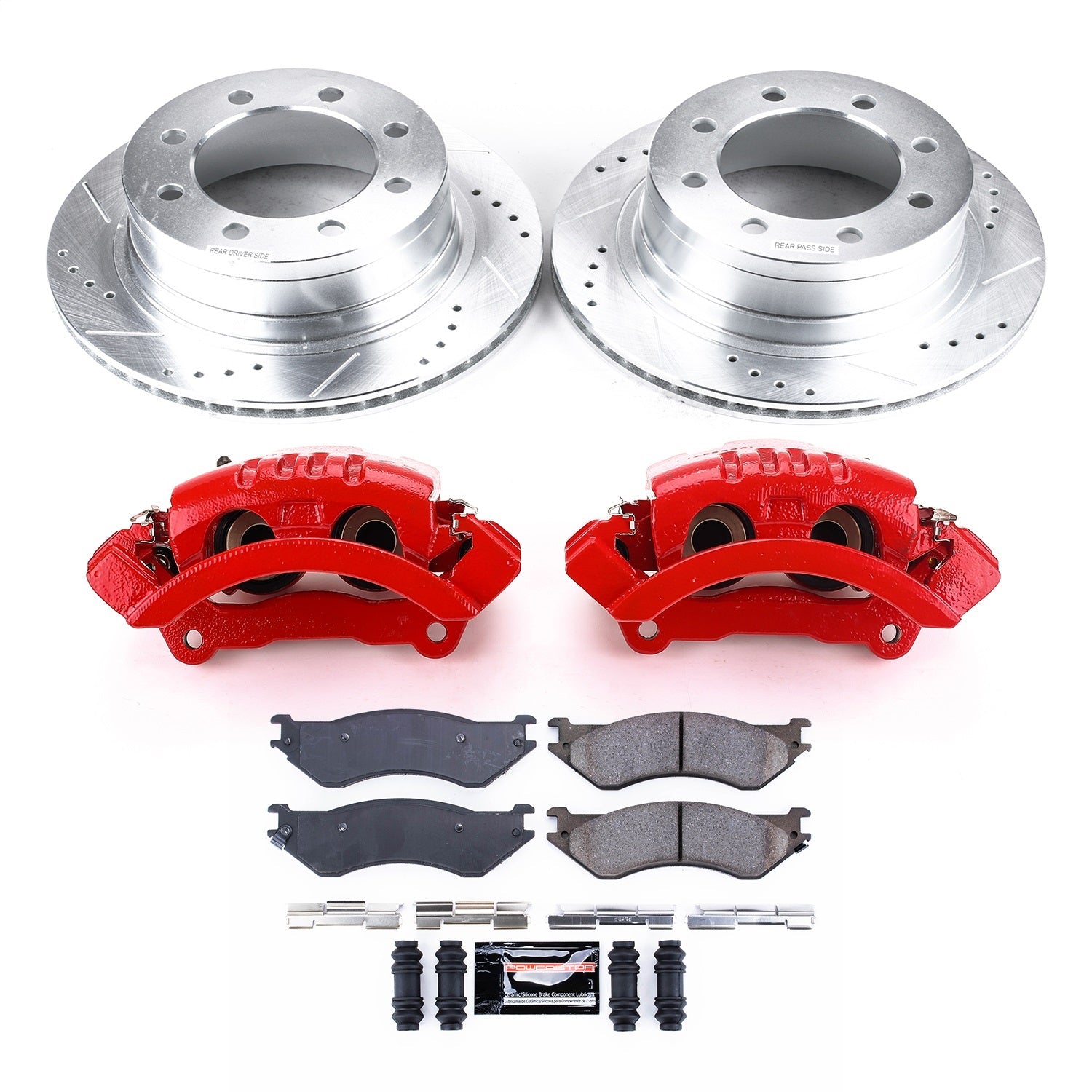 PowerStop Rear Z23 Evolution Sport Brake Kit w/ Calipers | Dodge Ram 1500 (2006–2008) (KC5490)