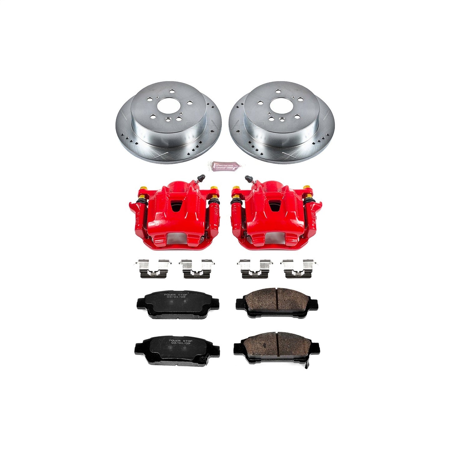 PowerStop Rear Z23 Evolution Sport Brake Kit w/ Calipers | Toyota Sienna (2004–2010) (KC5498)