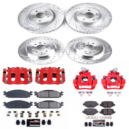 PowerStop Front & Rear Z23 Evolution Sport Brake Kit w/ Calipers | Ford Flex (09) (KC5510)
