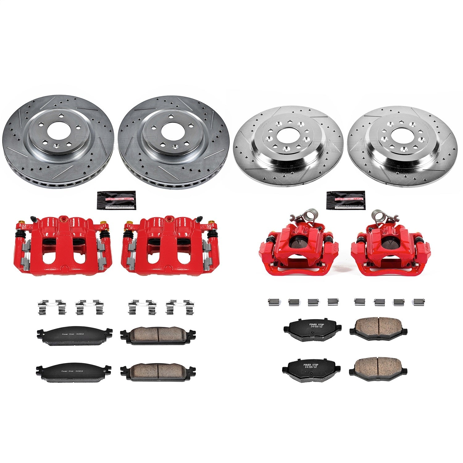 PowerStop Front & Rear Z23 Evolution Sport Brake Kit w/ Calipers | Ford Flex (10-11) (KC5510A)