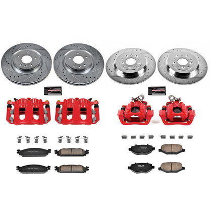 PowerStop Front & Rear Z23 Evolution Sport Brake Kit w/ Calipers | Ford Flex (10-11) (KC5510A)