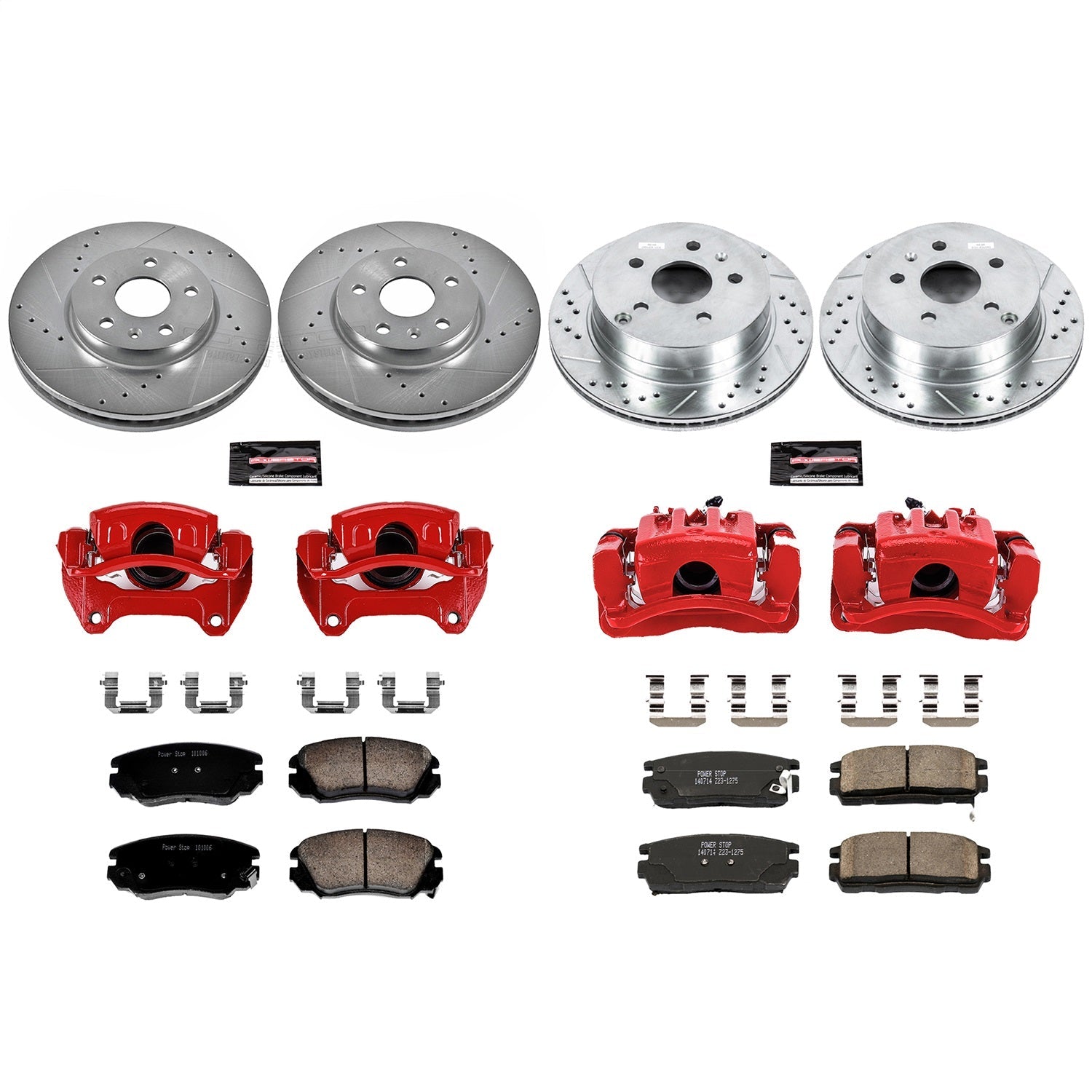 PowerStop Front & Rear Z23 Evolution Sport Brake Kit w/ Calipers | Chevrolet Equinox (2010–2017) (KC5516)