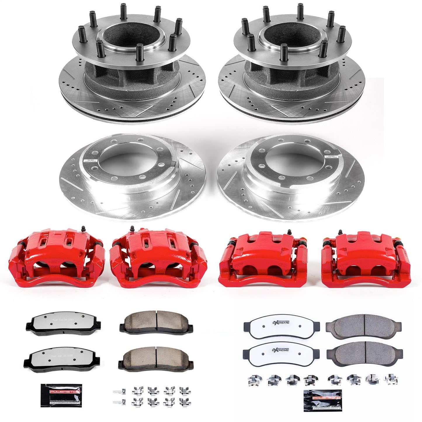 PowerStop Front & Rear Z36 Truck & Tow Kit w/ Calipers | Ford F-350 Super Duty 2010–2011 (KC5517-36)