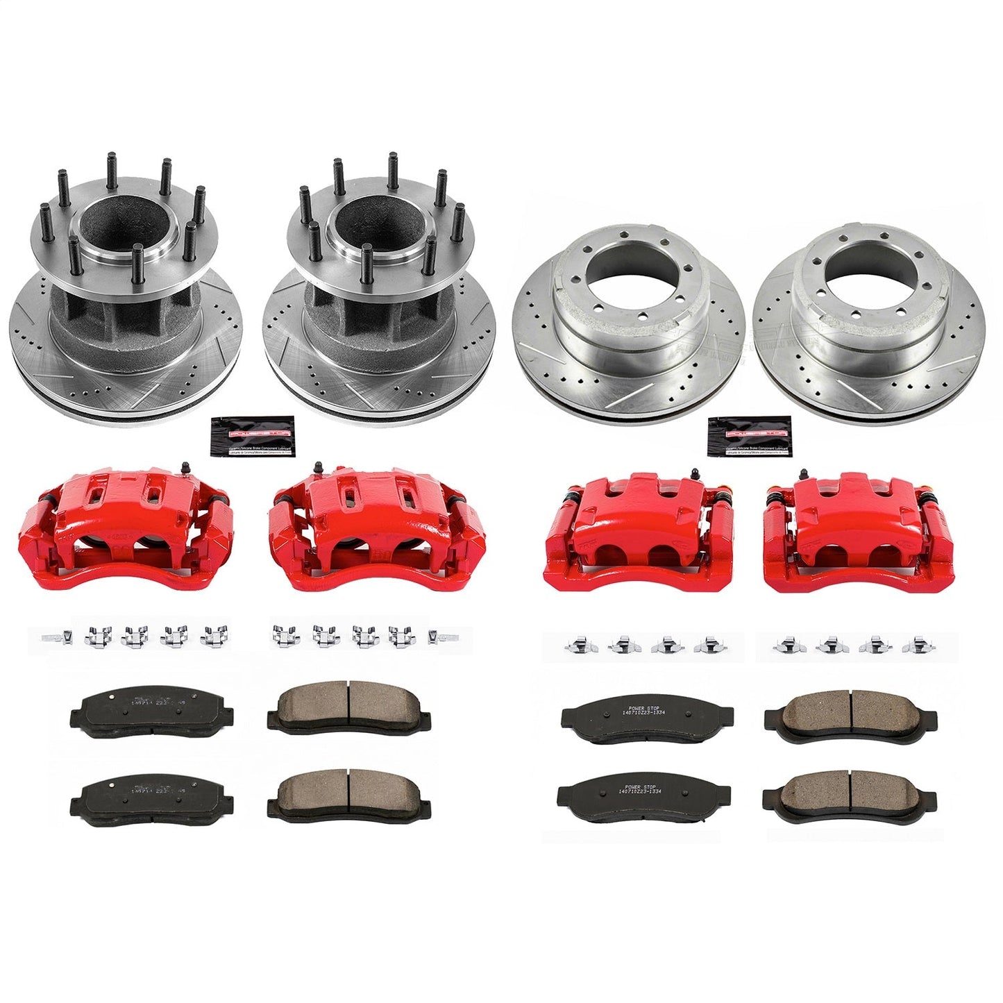 PowerStop Front & Rear Z23 Evolution Kit w/ Calipers | Ford F-350 Super Duty (2010–2011) (KC5517)