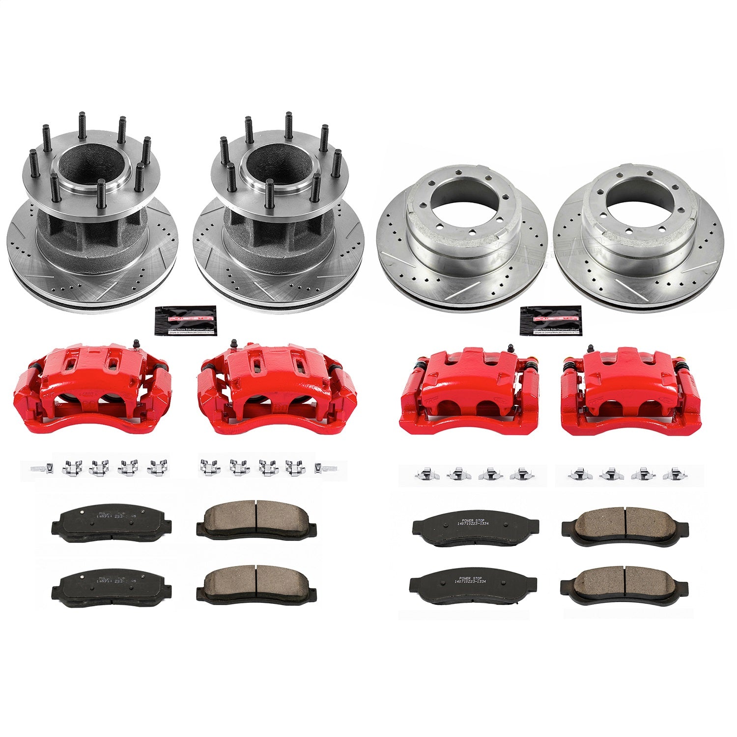 PowerStop Front & Rear Z23 Evolution Kit w/ Calipers | Ford F-350 Super Duty (2010–2011) (KC5517)