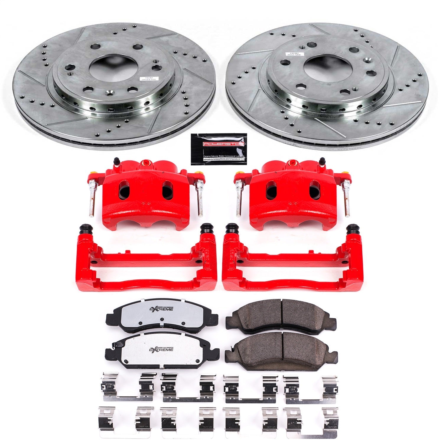 PowerStop Front Z36 Truck & Tow Kit w/ Calipers | Chevrolet Tahoe 2008–2020 (KC5519-36)
