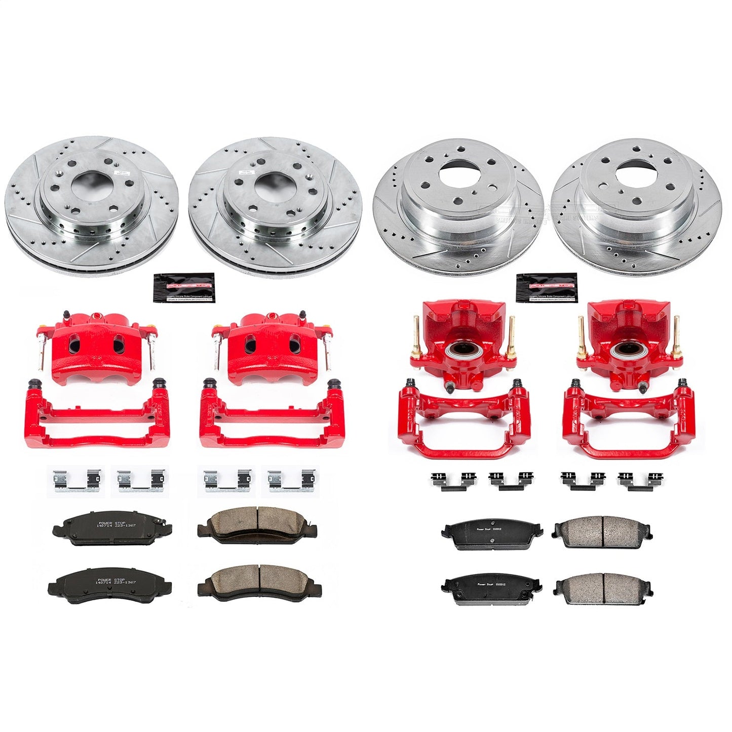 PowerStop Front & Rear Z23 Evolution Sport Brake Kit w/ Calipers | Chevrolet Tahoe (2008–2014) (KC5520)